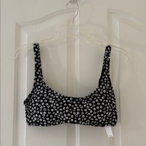 Gap Floral Black and White Women's bikini top